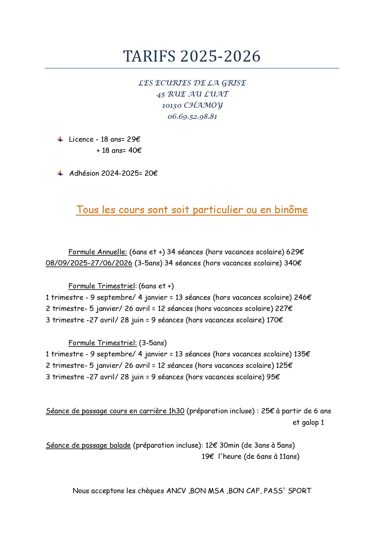 Tarifs 2025 2026 page 0001
